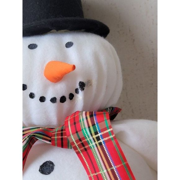 Plush snowman top hat scarf home decor xmas figure - Picture 4 of 10